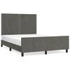 vidaXL Bedframe zonder matras 140x200 cm fluweel donkergrijs