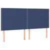 vidaXL Boxspring met matras stof blauw 200x200 cm
