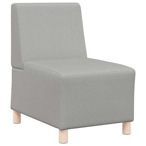 vidaXL Modulaire Bankeenheid Armlos Wolkengrijs 55 x 74 x 82 cm Stof