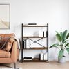 vidaXL Boekenkast Gerookt eiken 80 x 30 x 120 cm Bewerkt hout