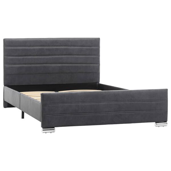 vidaXL Bedframe kunstsu&egrave;de leer grijs 120x200 cm