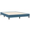 vidaXL Boxspring met matras fluweel donkerblauw 160x210 cm