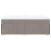 vidaXL Boxspring met matras stof taupe 140x200 cm