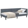 vidaXL Hoekbedframe Donkergrijs 90 x 200 cm Fluweel