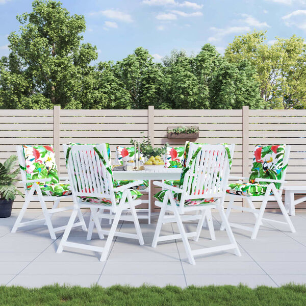 vidaXL Stoelkussens 6 st lage rug oxford stof meerkleurig