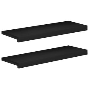 vidaXL Traplopers 2 st 70 x 25 x 2 cm Zwart Massief beukenhout