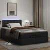 vidaXL Ottoman bed met matrassen en LED's 120x200cm kunstleer zwart