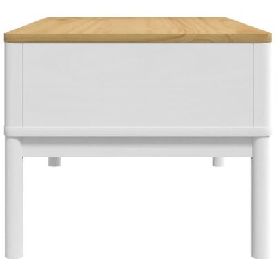 vidaXL Salontafel FLORO 99x55,5x45 cm massief grenenhout wit