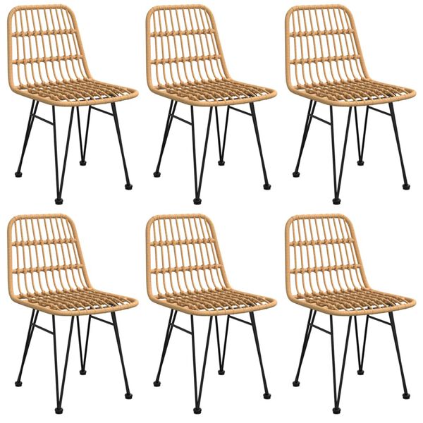 vidaXL 7-delige Tuinset poly rattan