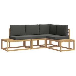 vidaXL Buiten bankenset 3 Stuk Wit en antracietkleurig Polyester