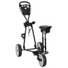 vidaXL Golf trolley met zitplaats Zwart en Wit 100 x 60 x 130 cm IJzer