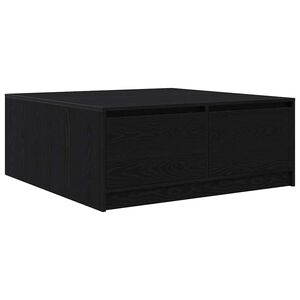 vidaXL Salontafel met lades 100x100x40 cm zwart eikenkleurig