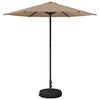 vidaXL Tuinparasol met Basis 230 x 230 cm Polyester Rechthoekig Taupe