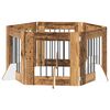vidaXL Hondenhekje met standaards 6 pcs Oud hout 60 x 60 cm
