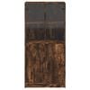 vidaXL Hoge kast met deuren 68x37x142 cm bewerkt hout gerookt eiken