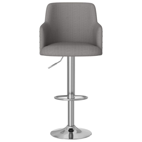 vidaXL Barkrukken 2 st stof donkergrijs