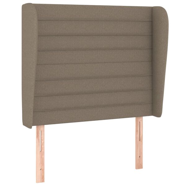vidaXL Hoofdbord met randen 83x23x118/128 cm stof taupe
