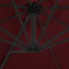 vidaXL Zweefparasol met stalen paal 300 cm bordeauxrood