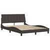 vidaXL Bedframe zonder matras "Hanko" stof donkerbruin 140x190 cm