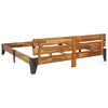 vidaXL Bedframe massief acaciahout geborstelde afwerking 180x200 cm