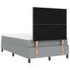 vidaXL Boxspring bed met matras met LED Lichtgrijs 120 x 190 cm Stof