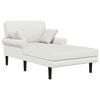 vidaXL Chaise longue Wit Kunstleer