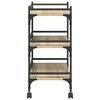 vidaXL Keuken Trolley Sonoma Eiken 50 x 35 x 75,5 cm Bewerkt hout
