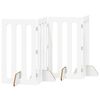 vidaXL Opvouwbaar huisdierhek 4 st Wit 201 x 38 x 90 cm