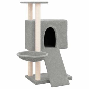 vidaXL Kattenmeubel met sisal krabpalen 96 cm lichtgrijs