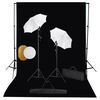vidaXL Fotostudioset met lampen, paraplu's, achtergrond en reflector