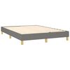 vidaXL Boxspring bed stof donkergrijs 140x190 cm