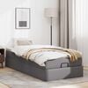 vidaXL Ottoman bed met matras 80x200 cm kunstleer grijs