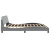 vidaXL Bedframe "Dover" stof lichtgrijs 200x200 cm