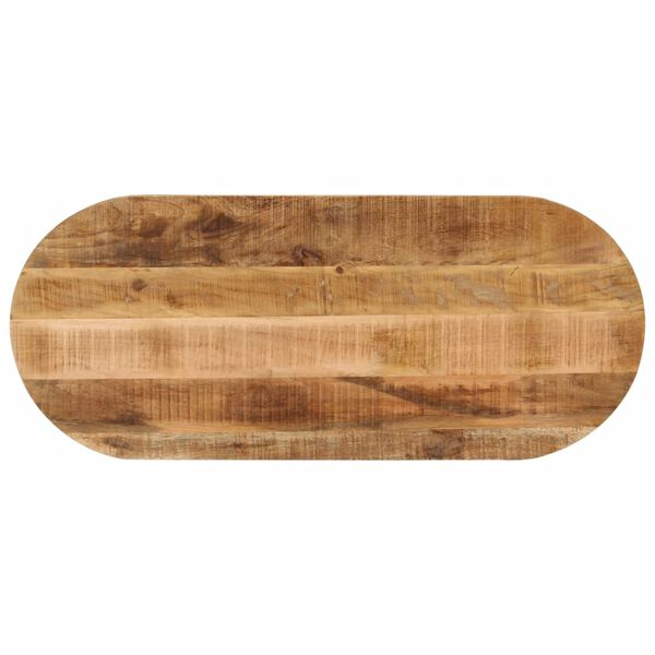 vidaXL Tafelblad ovaal 140x50x3,8 cm massief ruw mangohout