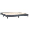 vidaXL Boxspring met matrassen fluweel donkergrijs 200x210 cm