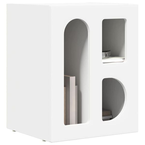 vidaXL Nachtkastje Wit 40 x 35 x 50 cm Bewerkt hout