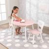 KidKraft Kinderopbergtafel en stoelen set roze massief hout 26165