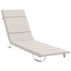 vidaXL Ligstoel Kussen GEMERT 100% Polyester Wit 200 x 60 x 3 cm