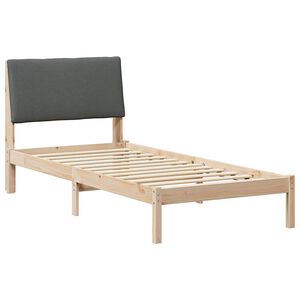 vidaXL Bedframe Bruin en donkergrijs 100 x 200 cm Massief grenenhout