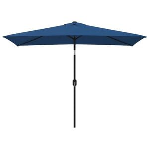 vidaXL Parasol met metalen paal 300x200 cm azuurblauw