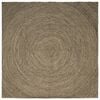 vidaXL Vloerkleden Naturel en Zwart 240 x 240 cm Jute
