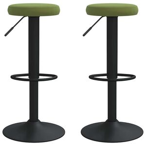vidaXL Barkrukken 2 st fluweel lichtgroen