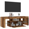 vidaXL Tv-meubel met LED 120x36,5x40 cm bewerkt hout oud hout