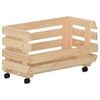 vidaXL Groentetrolley 37x30x80 cm massief grenenhout