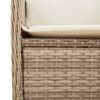 vidaXL 6-delige Loungeset met kussens poly rattan beige