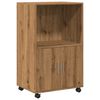 vidaXL Rolkast 55x40x91 cm bewerkt hout artisanaal eikenkleurig