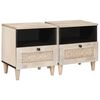 vidaXL Nachtkastje 2 st Wit 40 x 33 x 46 cm Bewerkt hout