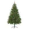 vidaXL Kerstboom met 300 LED met standaard Groen 210 cm PE
