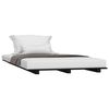 vidaXL Bedframe massief grenenhout zwart 90x200 cm