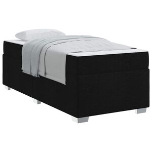 vidaXL Bedframe met matras Zwart 90 x 190 cm Stof